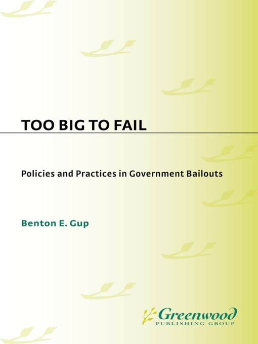 Cover image for Too Big to Fail